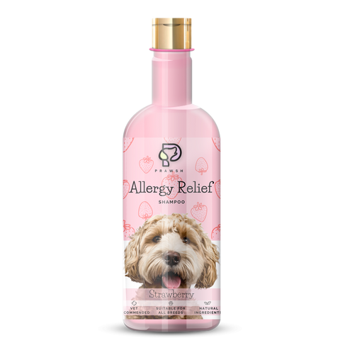 Prawsh Strawberry Allergy Relief Dog Shampoo (500ml)