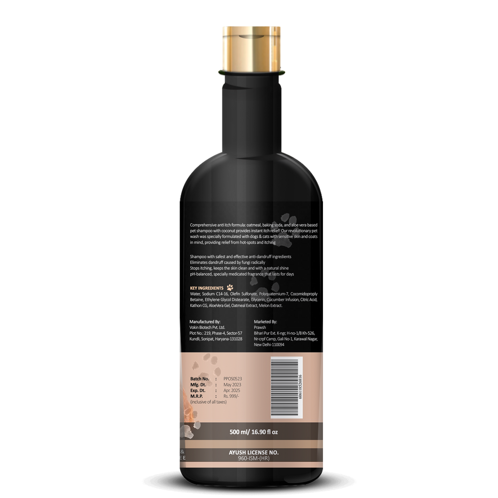 Prawsh Premium Oatmeal Anti-Itch Shampoo