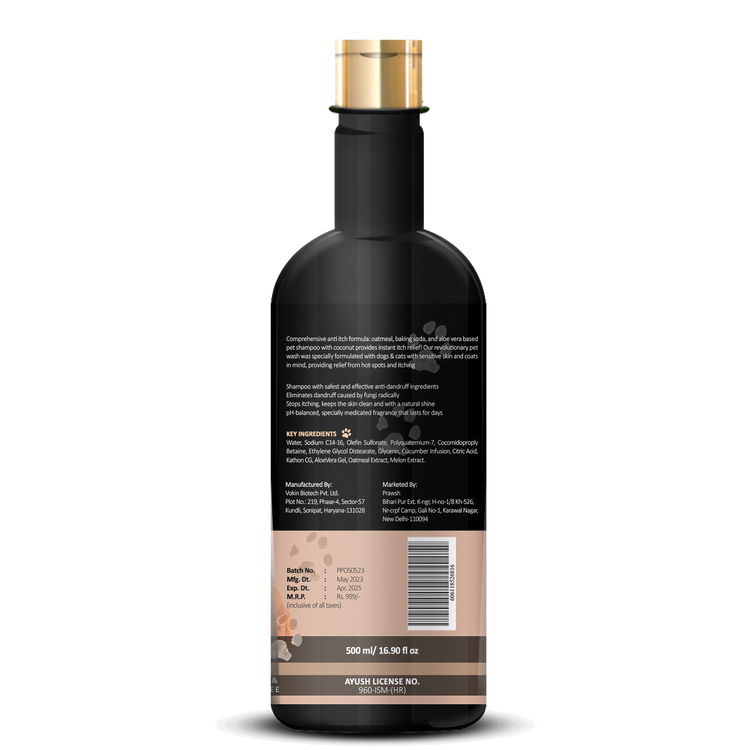 Prawsh Premium Oatmeal Anti-Itch Shampoo