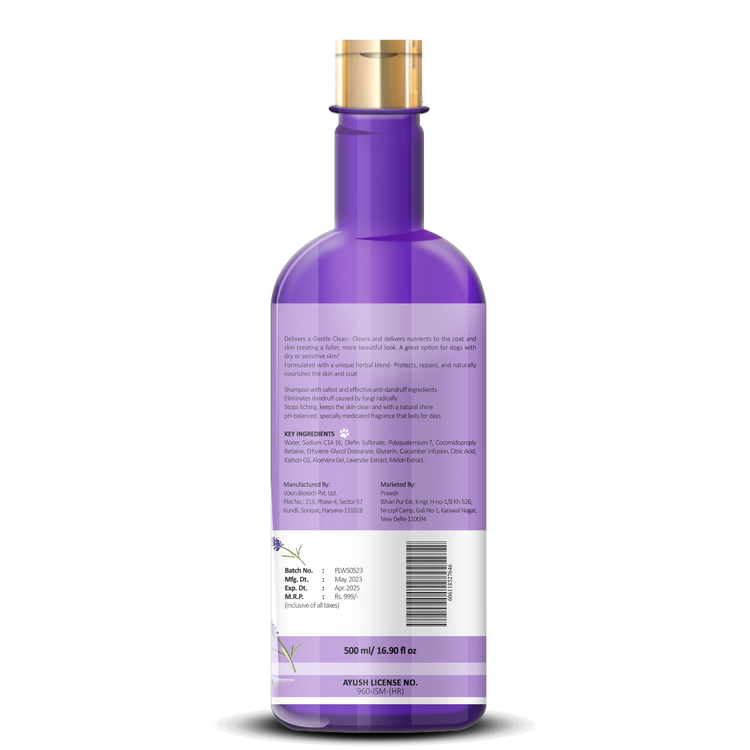 Prawsh Lavender Whitening Treatment Dog Shampoo